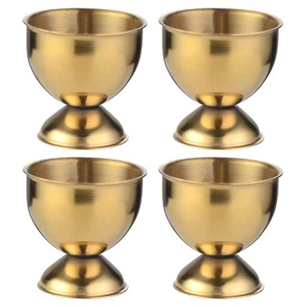 Æggebæger Sæt Rustfrit Stål Æg Kogt Æg og Blød Bakke Værktøj Holder Køkken, Guld