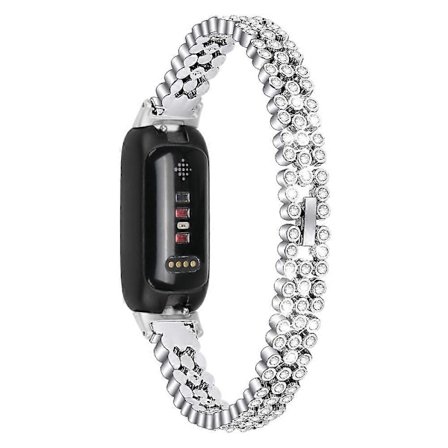 Til Fitbit Inspire 3 Rhinestone Dekor Legering Armbånds Udskiftning Smartwatch Rem
