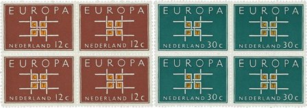 Holland 1963 - NVPH 800-801 - 4-blokke - Postfrisk