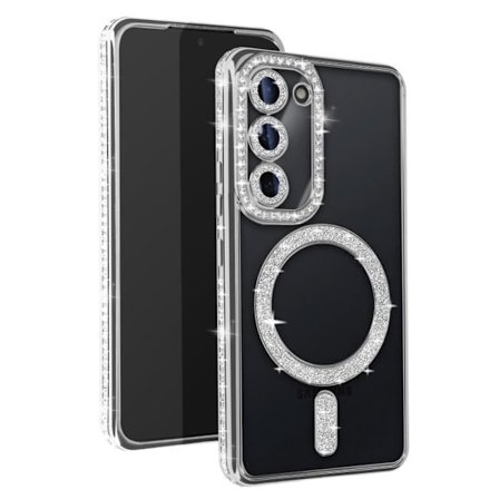 Coque - AVIZAR - Samsung Galaxy S23 - Rigide - Argent - Kompatibel med MagSafe