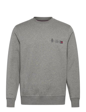 Small Crest Outline Crew Neck Grey Tommy Hilfiger