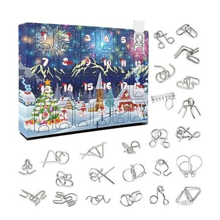 Jule-adventskalender 2024 Sensory Fidget Legetøj Jule Blind Box 24 Dages Nedtælling Nytårs Overraskelsesgave til Børn Drenge Piger style 3