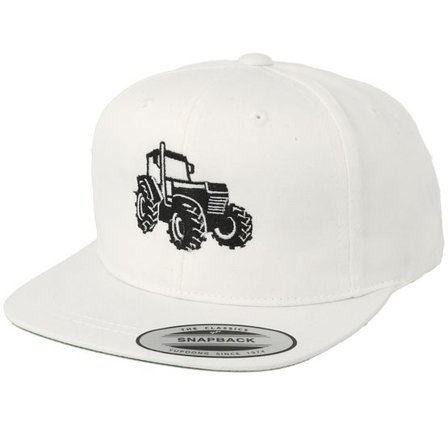 Kiddo Cap - Vit snapback Keps - Kids Big Tractor White Snapback @ Hatstore