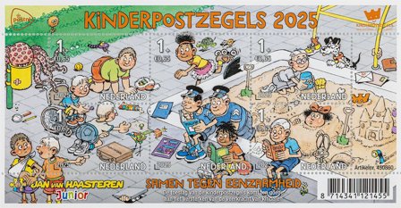 Holland 2025 - Børnefrimærker - Sammen mod ensomhed - Postfrisk miniark