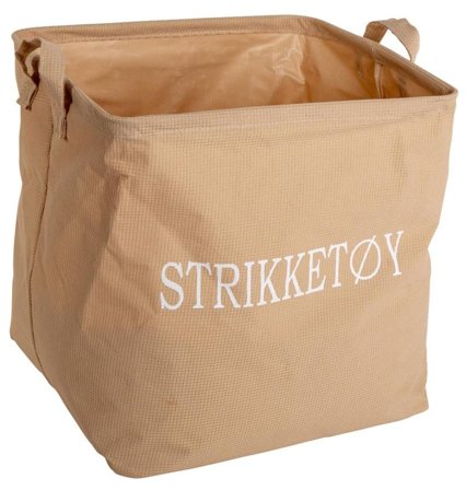 BC Kurv "Strikketøy" Beige 31x31