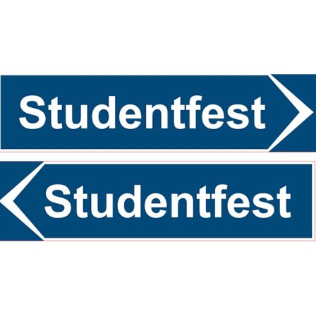 Studenterfestskilt 40x10 cm