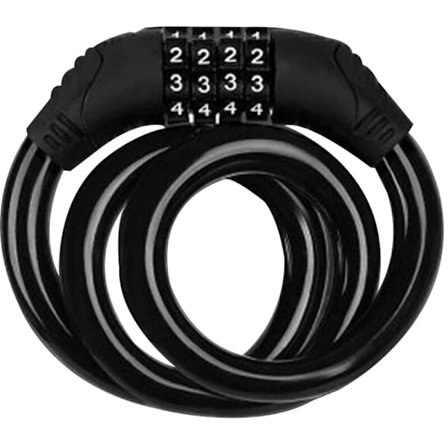 Sykkellås Fjellsykkellås Firesifret Kombinasjonslås Fjellsykkel Fargevaierlås Fjellsykkel Tyverisikring Sikkerhet - Svart