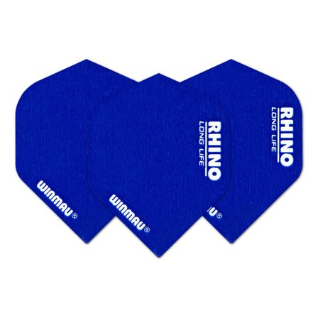 Winmau Rhino Standard Flights Blue - 100 Micron Extra Thick - 3 Sets (9 Flights) - Long Life Professional Darts Flights