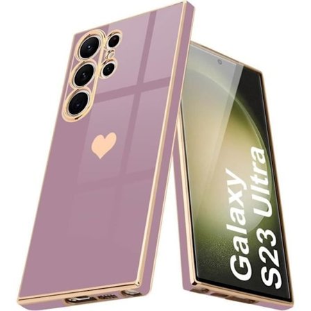 Coque - BOOLING - til Samsung Galaxy S23 Ultra - Silikonevæske - Kærlighedsmønster - Stødbeskyttelse