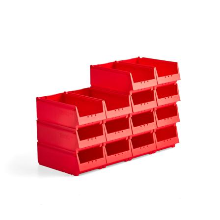 Mehrzweck-Lagerbehälter AJ 9000, Serie 9068, 400x230x150 mm, 14er-Pack, rot