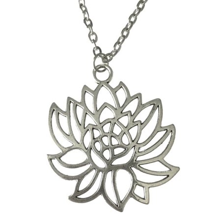 Necklace - Lotus Flower - Large - Long Chain