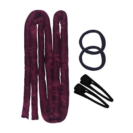 Värmelös Locktång Stång Lock Hår Kit VINRÖD