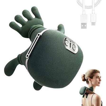 Nackmassage, Massage Nacke, Riktig Handmassage, Knådande Massage N4, Djupvävnad Shiatsu Elektrisk Massage Master för Axel, Uppladdningsbar USB-C, för 