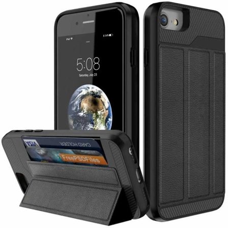 iPhone SE (2020 & 2022) Stöttåligt Skal med Kortfack Solid