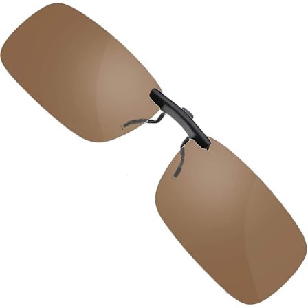 Kehyksettömät kiinnitettävät aurinkolasit, Uv400 polarisoidut aurinkolasilinssi tummanruskea