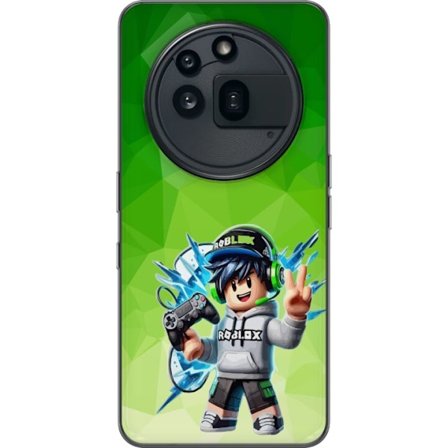 Kompatibelt Mobildeksel til Nothing Phone (3a) Pro Roblox-inspirert gamerfigur med headset, håndkontroll og energiske effekter mot grønn bakgrunn