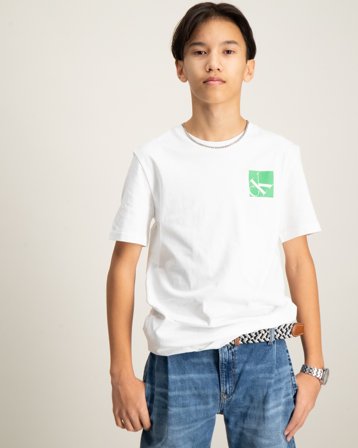 Calvin Klein SHIFTED CK SS T-SHIRT Wit T-shirts Jongens - Kids Brand Store