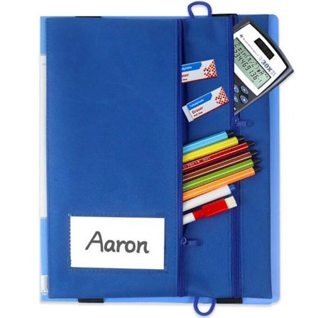 Dubbelfickpennfodral med dragkedja