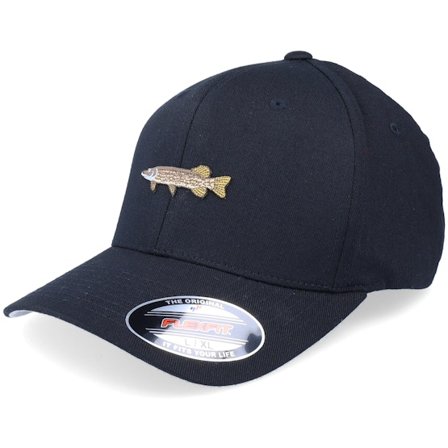 Skillfish - Schwarz Flexfit Cap - Pike Fish Black Flexfit @ Hatstore