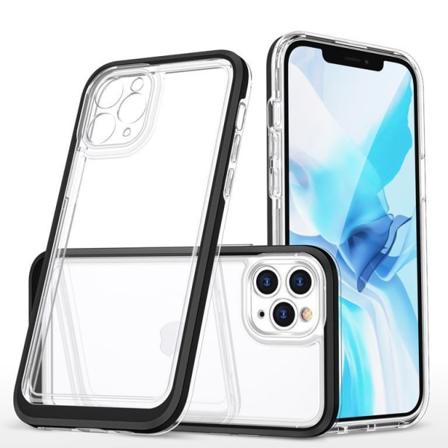 iPhone 11 Pro Max Skal Clear 3in1 - Musta