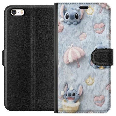 Yhteensopiva Lompakkokotelo Apple iPhone 5s Pisto kuvioita sydämillä, sateenvarjoilla ja pastellin värisellä pehmeällä taustalla