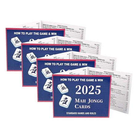Mahjong 2025, glättat papper, raderbar, poängkort regelkort, lättlästa regler, brädspel[HK]