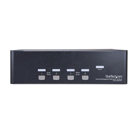 StarTech DisplayPort KVM - 4 port - 4K 60Hz - Dual Monitor KVM - DisplayPort Switch - KVM DisplayPort - Desktop KVM Switch (SV431DPDDUA2) - KVM / lyd