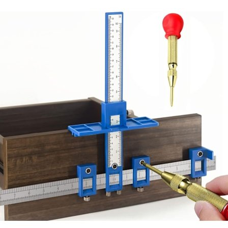 Skab Hardware Jig, Skab Håndtag Jig med Automatisk Centeranslag, Skab Jig til Håndtag og Greb på Skuffer/Skabe