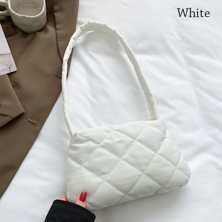 Quiltade Tygväskor Handväskor VIT - high quality