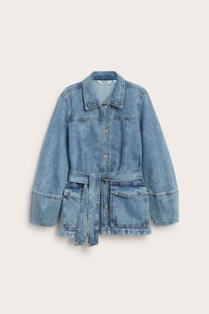 Kappahl | Jeansjakke med belte Denim M | Denim