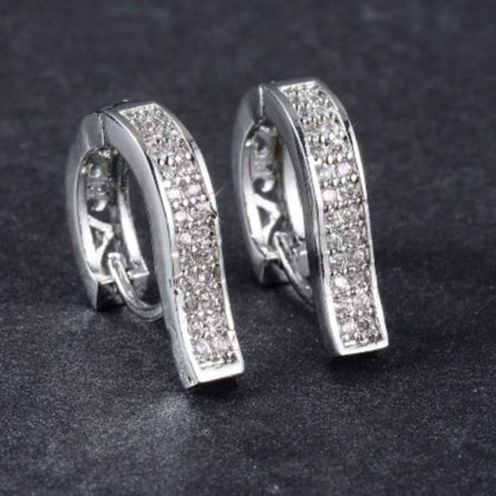 18K Guldfyllda Guld Filled gulddoublé Örhängen CZ