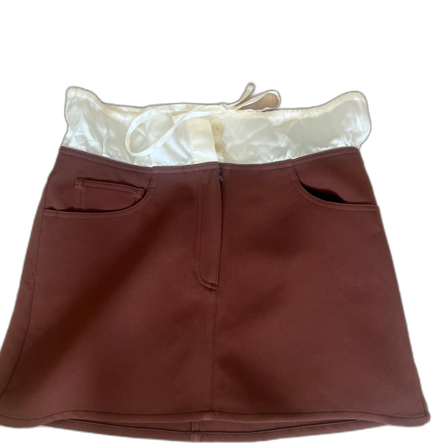 Brun minikjol med satinmidja från Acne Studios