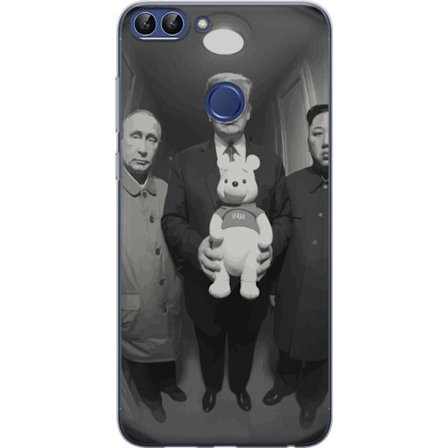 Yhteensopiva Puhelinkuori Huawei Huawei P smart Mustavalkoinen taideteos surrealistisella poliittisella symboliikalla ja odottamattomalla kontrastilla