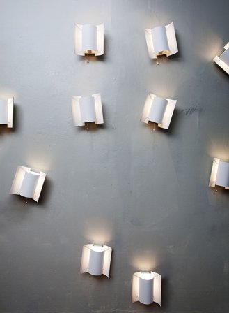 Butterfly vegglampe - hvit