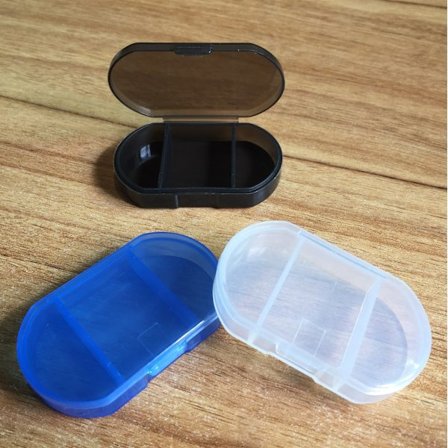 Pillerburk Mini Case 3 Galler Dispenser Resväska Medicin