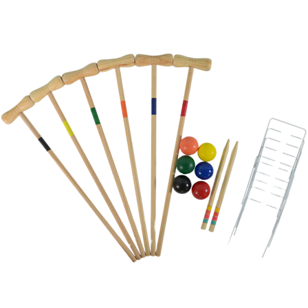 Sportme Krocketspel 6 Personer Uteleksaker Brun