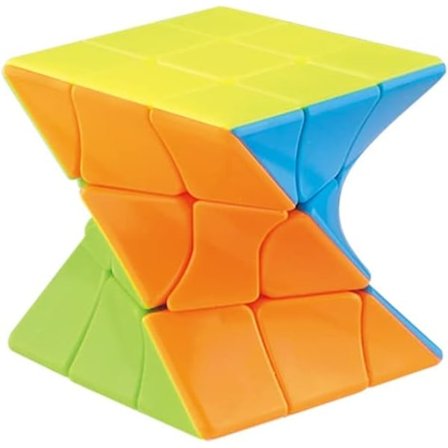 3x3 Distorted Oblique Cube Stickers Speed Cube 3D Puzzle Cube Vivid Color Magic Puzzle Toy