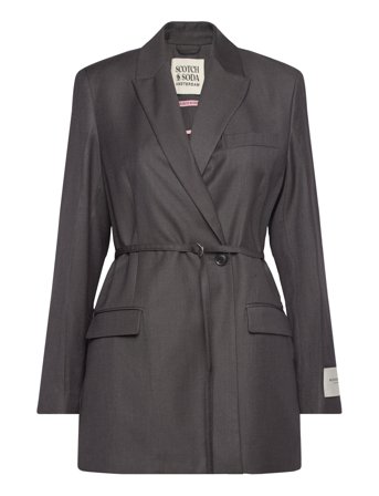 Scotch & Soda | Core Db Tropical Wool Boyfriend Blazer With Belt | M