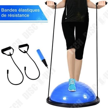 Halv träningsboll - TD - 46 cm - Motståndsband - Fitness - Yoga