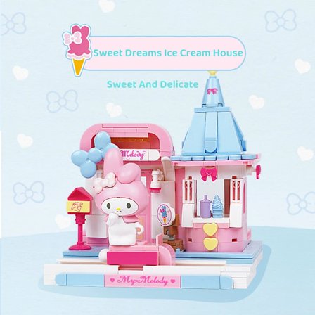 Keeppley Sanrio Rakennuspalikat Kulomi My Melody Pompom Purin Piirroshahmo Leikkikalu Graafinen Palikka My Melody2