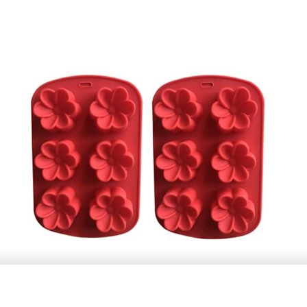 6 gardenia silikonekageform håndlavet sæbeform aromaterapiform let at fjerne højtemperaturbestandig silikone blomsterform 24.5*16.5-110