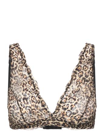 Lace Mesh Plunge Bralette Gold Understatement Underwear