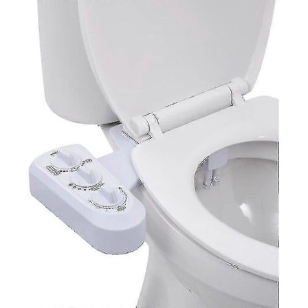 Toalettsete med tilbehør og varmt og kaldt vann med dobbel dyse