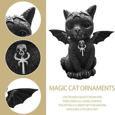 4 st söta svarta katt tomtar katt Halloween dekoration gräsmatta