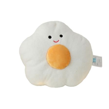 1 St Tecknad Plysch Ägg Leksak Mjuk Fylld Mat Kudde Kawaii