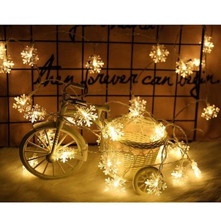 Jul Snöflinga String Lights 6m 40LED String Lights Batteri