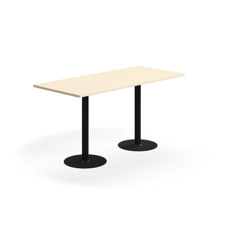 Bar table VERTICUS, 1800x800x900 mm, birch/black
