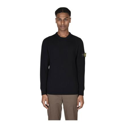 Stone Island Strik Sort, Herre Strik, Størrelse: M
