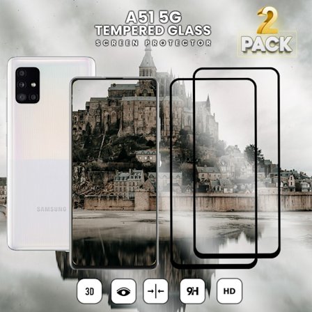 2-Pack SAMSUNG GALAXY A51 Näytönsuoja - Karkaistu Lasi 9H - Super laatu 3D