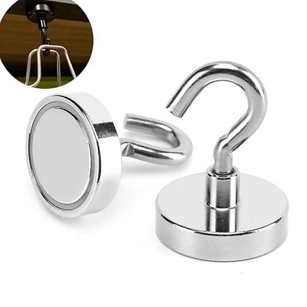 Magneettinen koukku 4 kappaleen hopeapakkaus